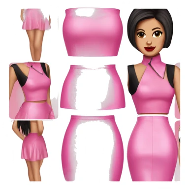 Selena Gomez pink latex skirt sticker
