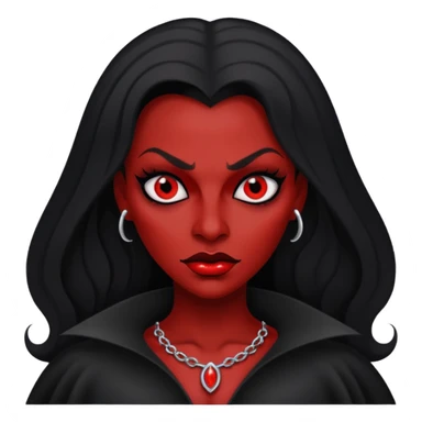 vampira pele negra olho vermelho  sticker