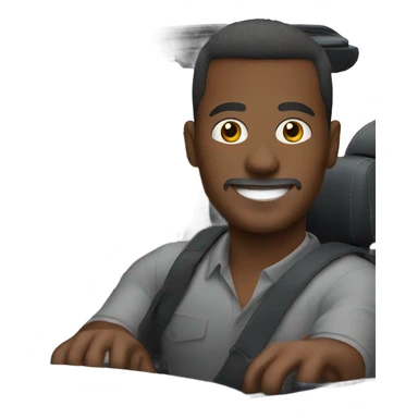 Man driving Black Mercedes convertible sticker