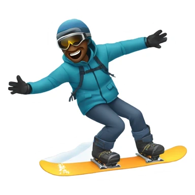 Guy snowboarding in the mountains  sticker