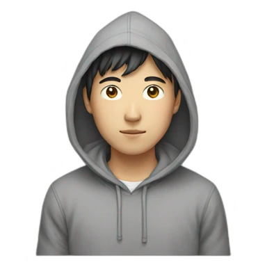 korean guy with hoodie sticker