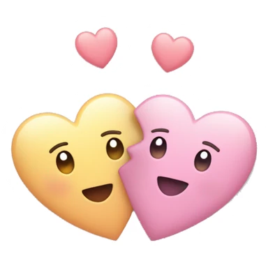 Couple-of-hearts-coloured-pastel-shade sticker