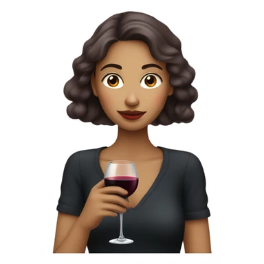 Parisian girl drinking red wine sticker