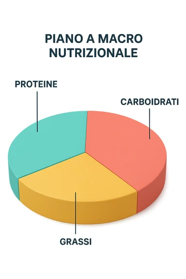 Piano A Macro nutrizionale GRAFICO in 3d in italiano sticker