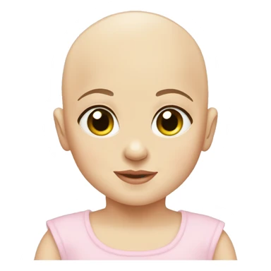 peaceful bald baby girl sticker