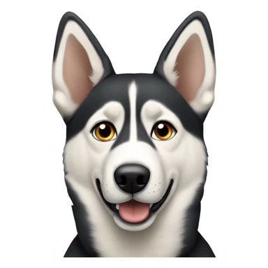 An adult husky mixed with a German shepherd sticker