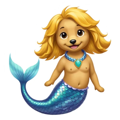 Dog dressed as a mermaid sticker