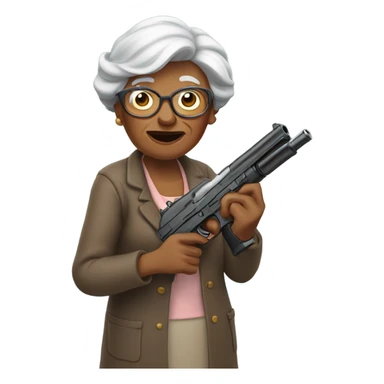 Grandma with a gun sticker