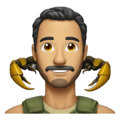 Homme avec une tête de scorpion  sticker