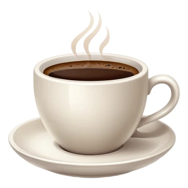 generate realistic detailed cup of coffee in 3d style sticker