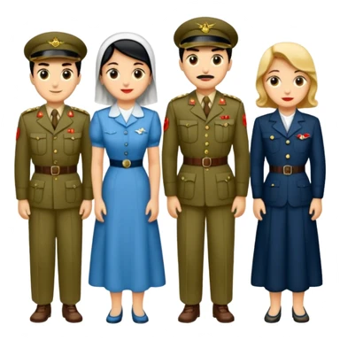 1940 takım elbise giyinen insanlar sticker