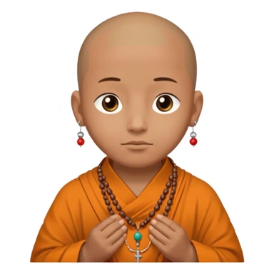  prayer beads monk sticker