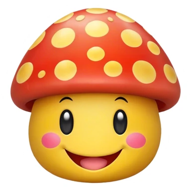 Smiley with mushrooms sticker