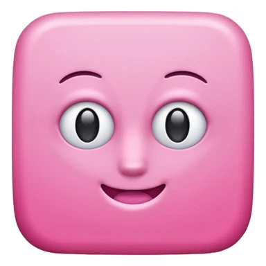 Pink square without face sticker