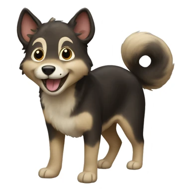 a happy sable sticker