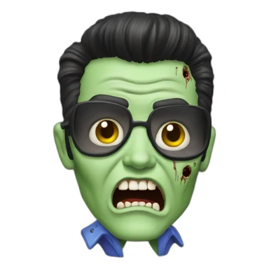 zombie elvis sticker