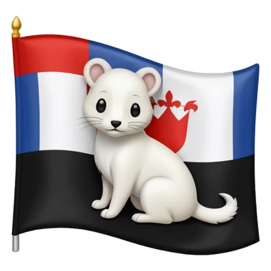 Emoji hermine du drapeau breton. Ne modifie par le design, je veux juste l'hermine en noir. Je te parle du petit symbole sticker