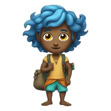 genie with a backpack sticker