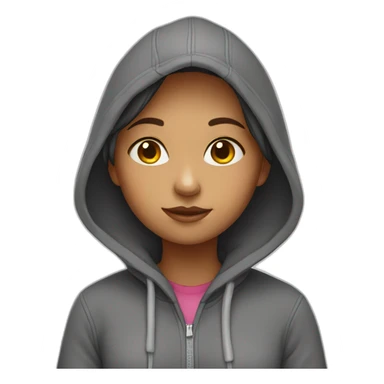 Girl wearing Hoodie sticker