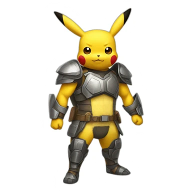 pikachu en armure tek sticker