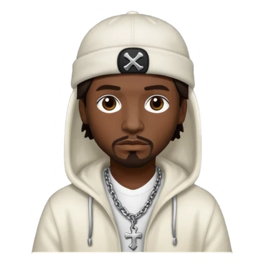 Krazie Bone with dark brown hair sticker