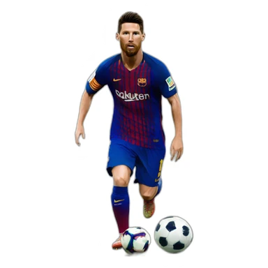 Ronaldo qui dribble Messi sticker