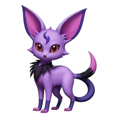 Espeon-Sneasel-Noibat-Fakémon-hybrid-creature (full body)  sticker