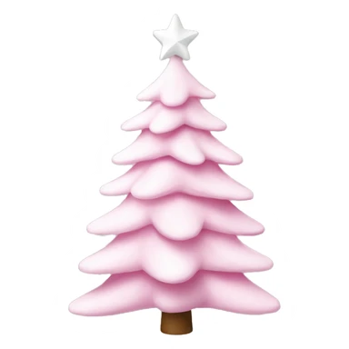 Pink white Christmas tree  sticker
