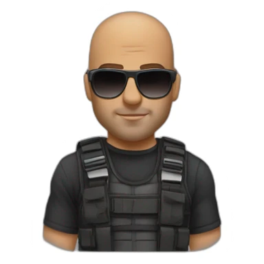 Dominic Toretto avec des lunettes de soleil sticker