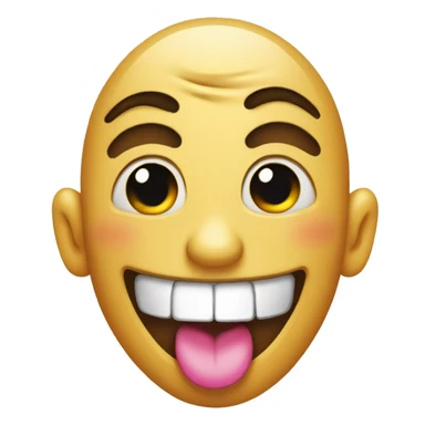Winking emoji with pierced tongue sticker