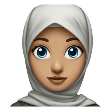 Blue-eyed girl in a hijab sticker