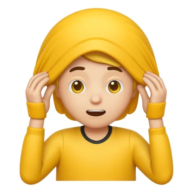 Shying emoji runing his head sticker