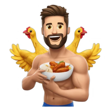 Olivier Giroud qui mange des chiken wings sticker