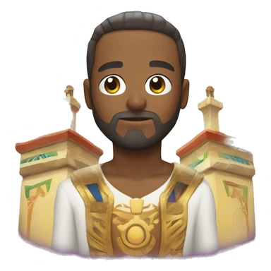 Quiero un emoji del dios principal KON de la cultura paracas sticker