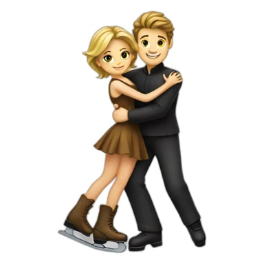 Patinage en couple sticker