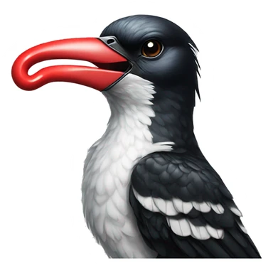australian magpie with candy cane sticker