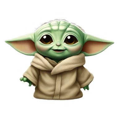 Baby yoda smiling  sticker