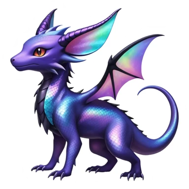 Shiny Ethereal Celestial Nebulae Salandit-Noivern-Espeon-Hybrid (Full body) sticker