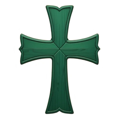 dark green cross, minimalism, no faces or emojis sticker