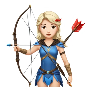 wo with eros clothes and arrows sticker