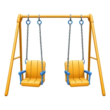 2 swings with no one on it sticker