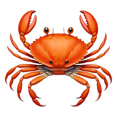 Cinematic Noble Baby Crab Portrait Emoji, Poised and curious, with a small, delicate carapace in vibrant hues, tiny, alert eyes on short stalks, and miniature, intricately detailed pincers, Simplified yet sharp and sophisticated features, highly detailed, glowing with a soft, coastal radiance, high shine, intelligent and determined, stylized with an air of seaside authority, focused and attentive, soft glowing outline, capturing the essence of a watchful and confident juvenile crustacean that appears ready to scuttle out of the screen with effortless charm! sticker