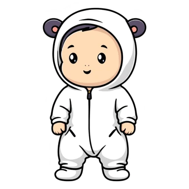 adorable baby in a onesie sticker