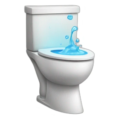 toilet with water spray emoji sticker