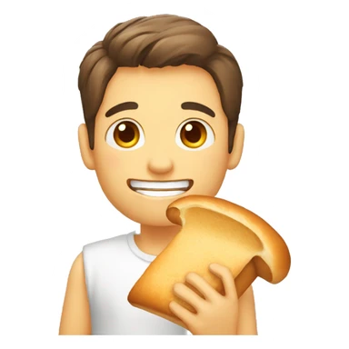 A 😀 Eating bread  sticker