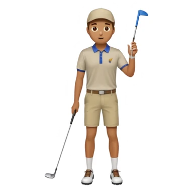 man playing golf full body sticker
