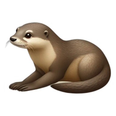 Loutre sur une tourtue sticker