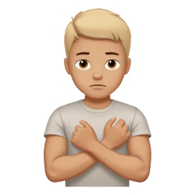 dolore muscolare a un arto di un ragazzo con la maglietta sticker