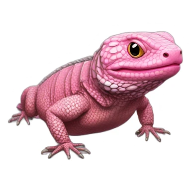 fat tegu lizard pink sticker