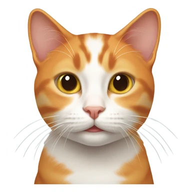 orange and white cat with cleft lip  sticker